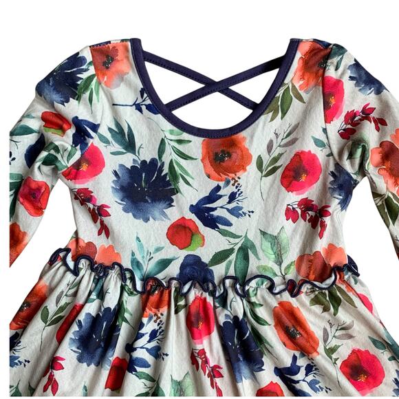 Cheeky Plum tiered floral dress with pockets - Picture 7 of 9